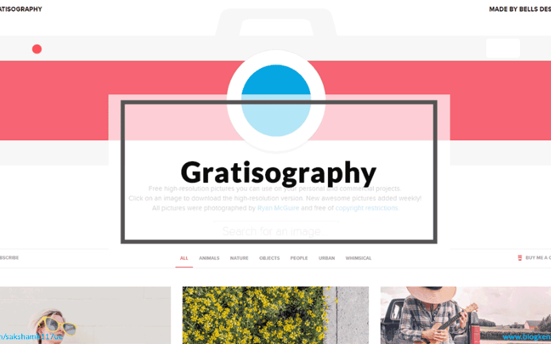Gratisography là website cung cấp những hình ảnh phù hợp cho cá nhân, doanh nghiệp