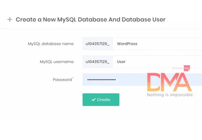 Tao MySQL database va user cho WordPress