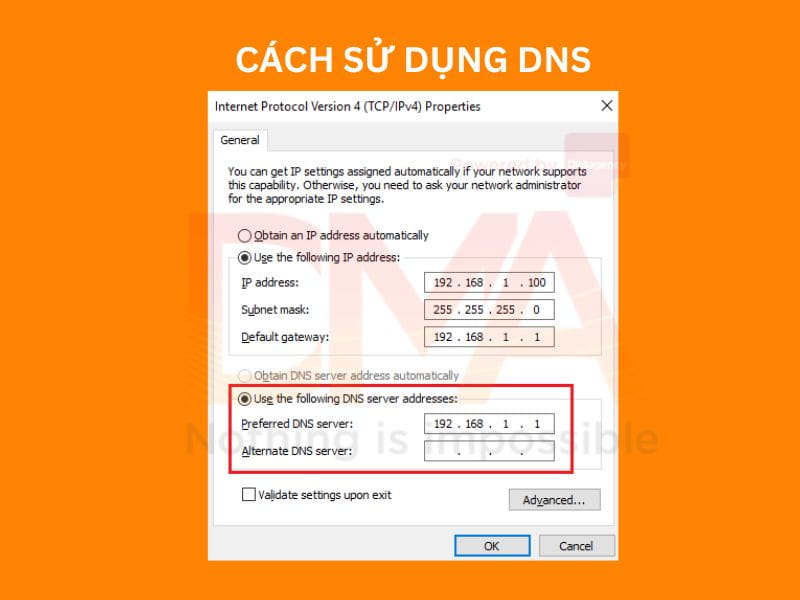 Cách sử dụng DNS