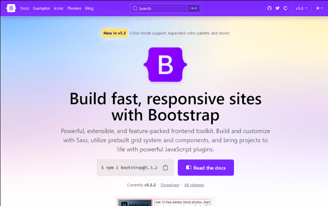 Nền tảng thiết kế website miễn phí – Bootstrap