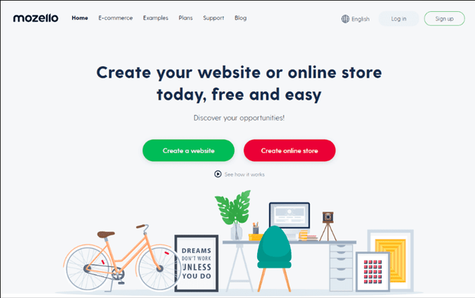 Nền tảng thiết kế website miễn phí – Mozello