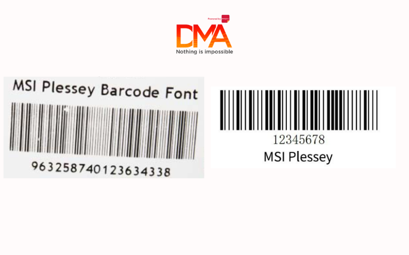 Mã vạch MSI Plessey chỉ mã hóa được chữ số