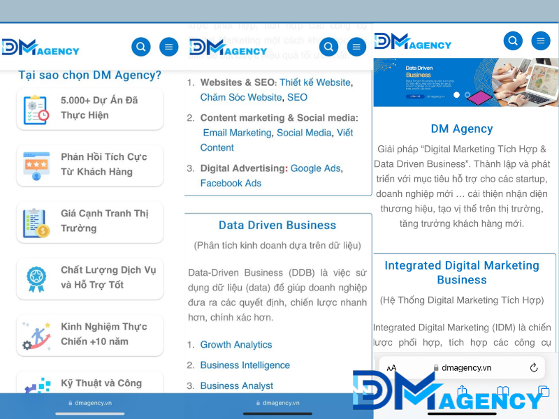 Website của Digital Marketing Agency DMA