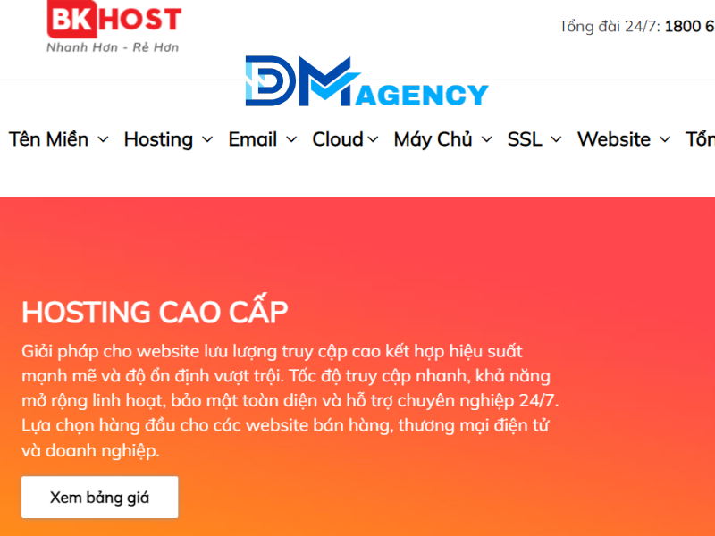 Dịch Vụ Hosting Tại Bkhost Dễ Dàng Nâng Cấp Và Hạ Cấp