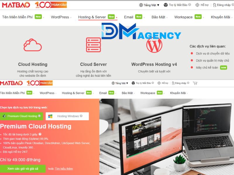 Dịch Vụ Hosting Tại Mắt Bão Chuyên Nghiệp